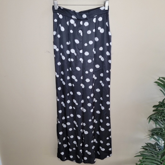 NWT Corey Lynn Calter | Camille Black & Ivory Polka Dot Pants Size Small - Picture 1 of 8